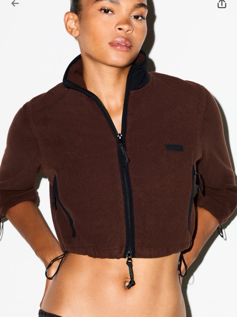 Skims outdoor fleece Cropped 3/4 sleeve jacket